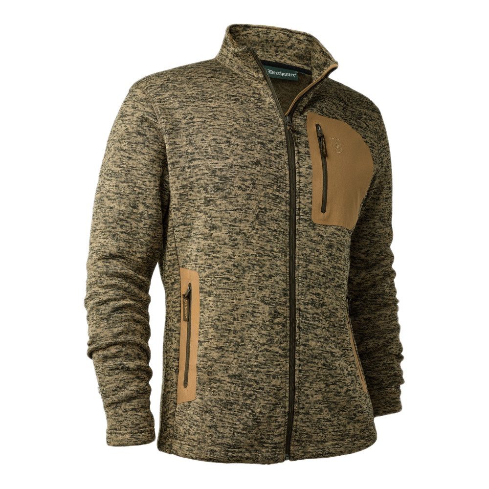 Deerhunter Outdoorhemd DEERHUNTER Sarek Strickjacke Butternut melange