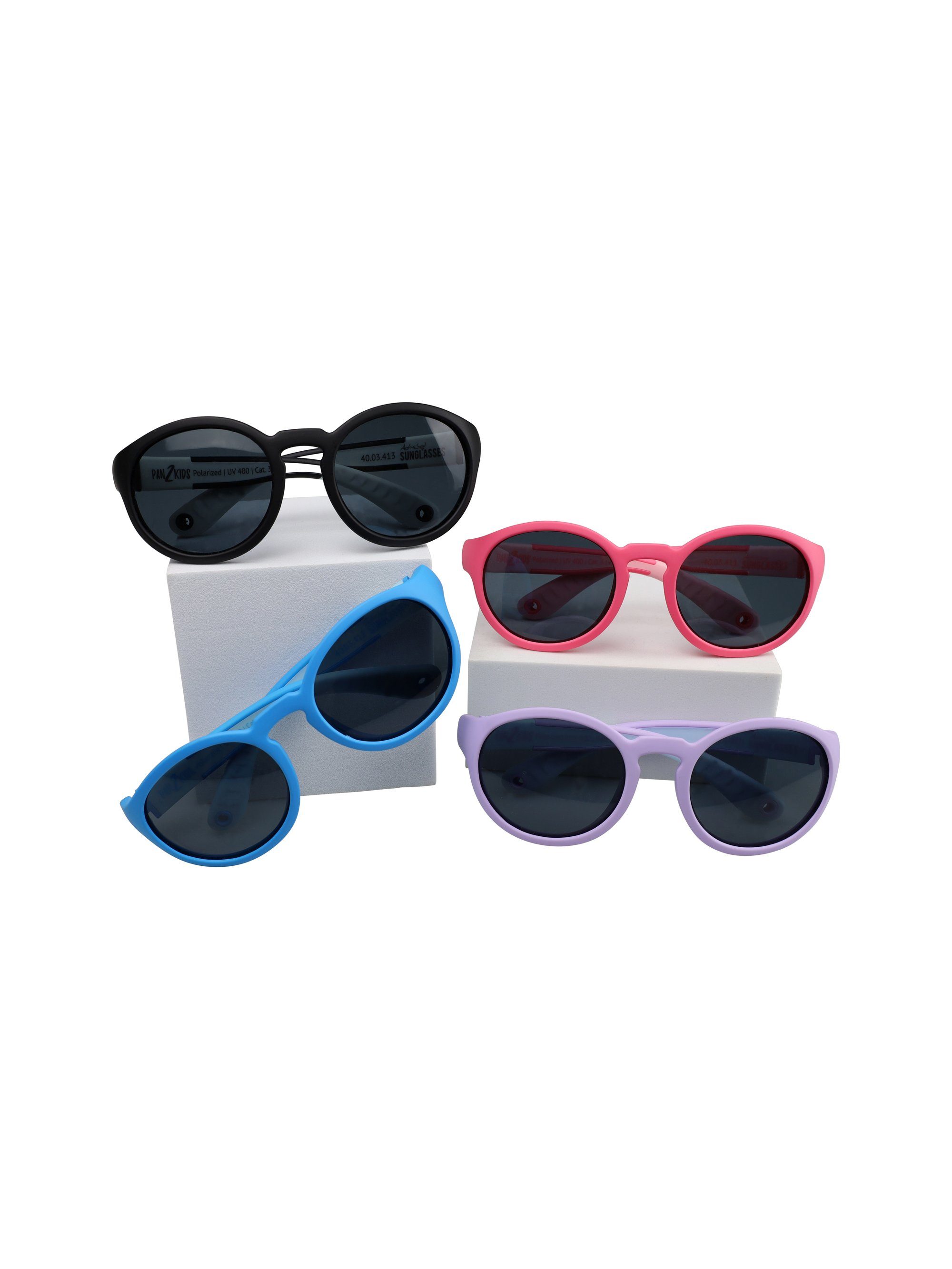 Kinder Black White SUNGLASSES 2 Panto 5 Design, für Jahre, polarisiert ActiveSol – Sonnenbrille - and Pan2Kids,