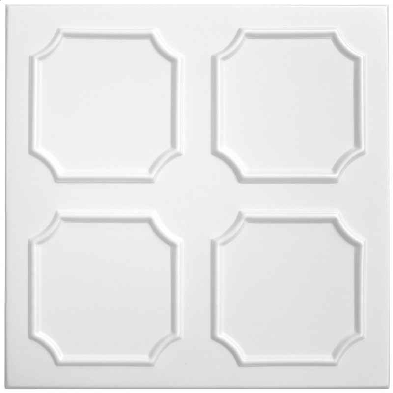 Hexim Wanddekoobjekt NR.01 (Deckenplatten aus Styropor XPS - (2QM Sparpaket 50x50cm) weiße Dekorplatten leicht & formfest Styroporplatten Paneele Deckenverkleidung)