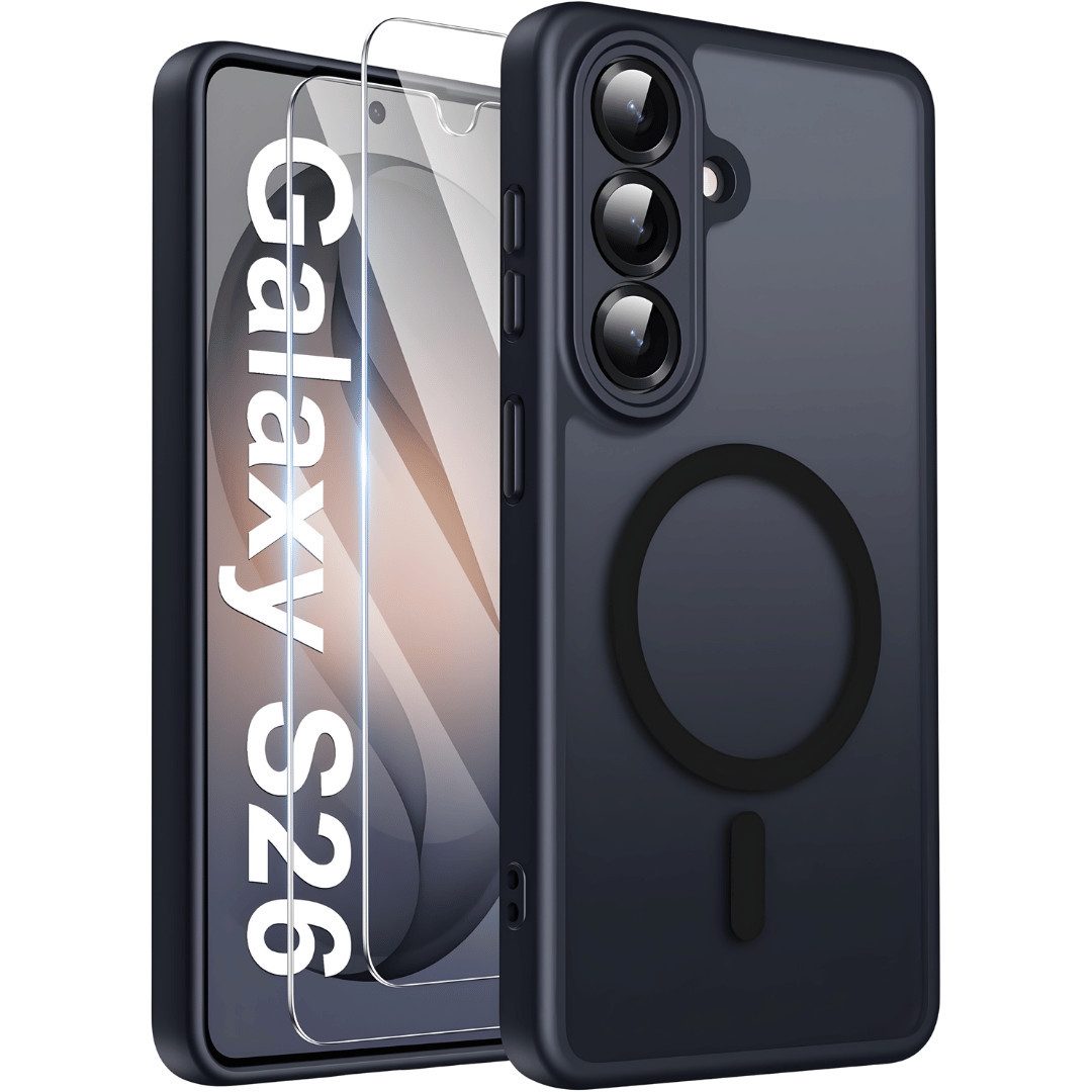 SmartUP Smartphone-Hülle + 2X Schutzglas für Samsung Galaxy S26 Panzerfolie MagSafe Case 9H 6,3, MagSafe-Technologie