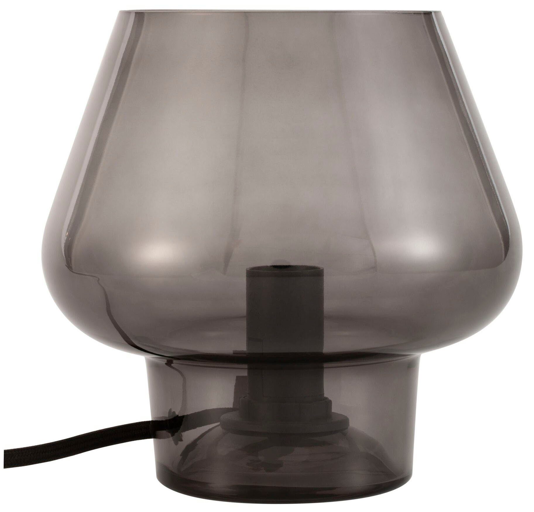 Crystal Tischleuchte Ein-/Ausschalter, Pauleen ohne Leuchtmittel, Rauchglas max20W Gleam Glas, E14 230V