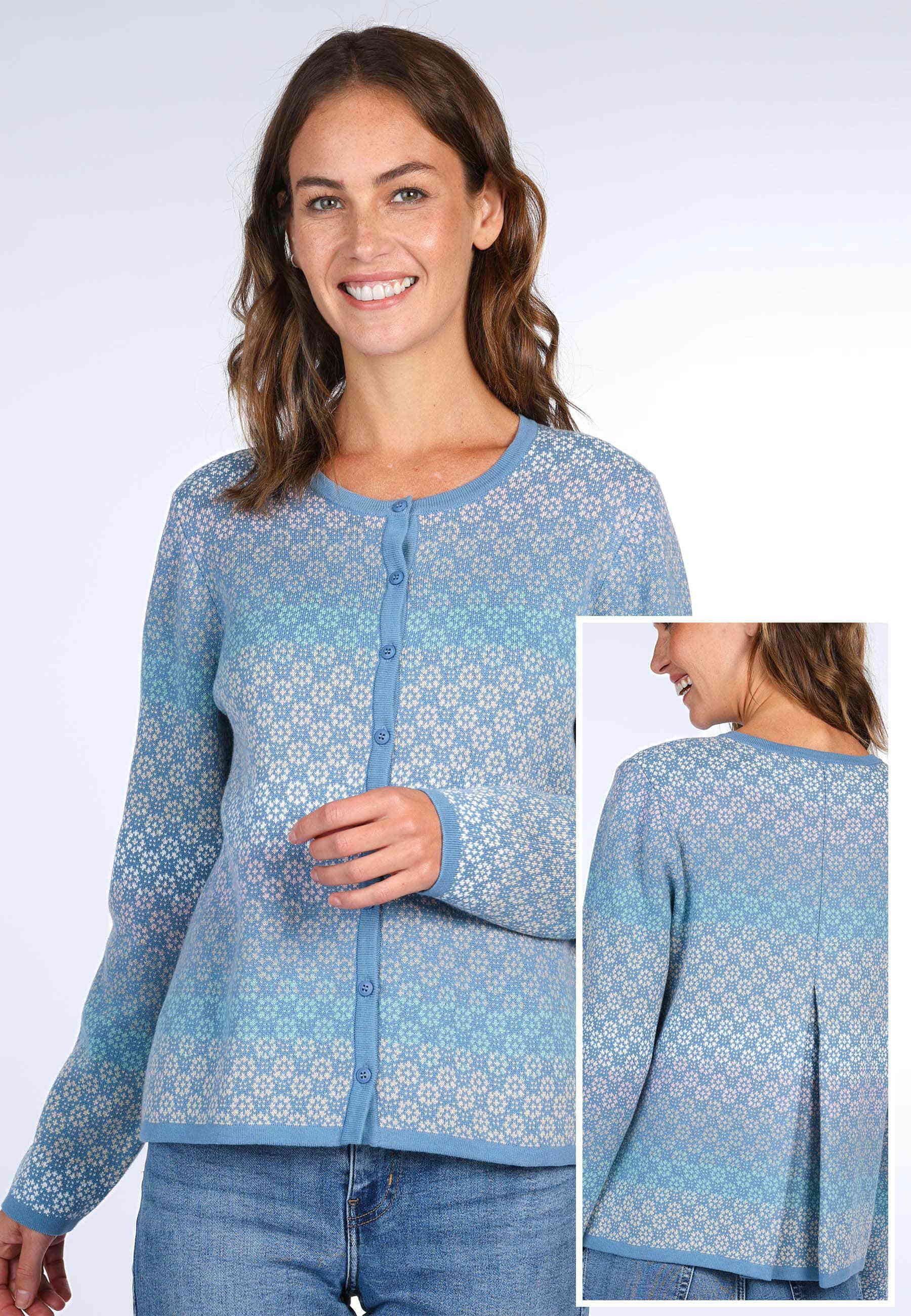 Sorgenfri Sylt Strickjacke Kadir gradient Kellerfalte am Rücken günstig online kaufen