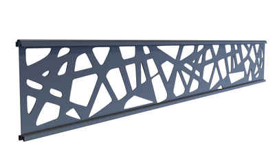 GartenLand Sichtschutzelement Aluminium Steckzaunlamelle Neuwerk 20x260x1793 mm in Anthrazit, Deco-Aluminium Lochblechlamelle