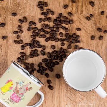 Mr. & Mrs. Panda Becher Ostern Frühlingsgefühle - Blumig - Geschenk, Kaffee Blechtasse, Meta, Emaille, Ästhetisch & langlebig
