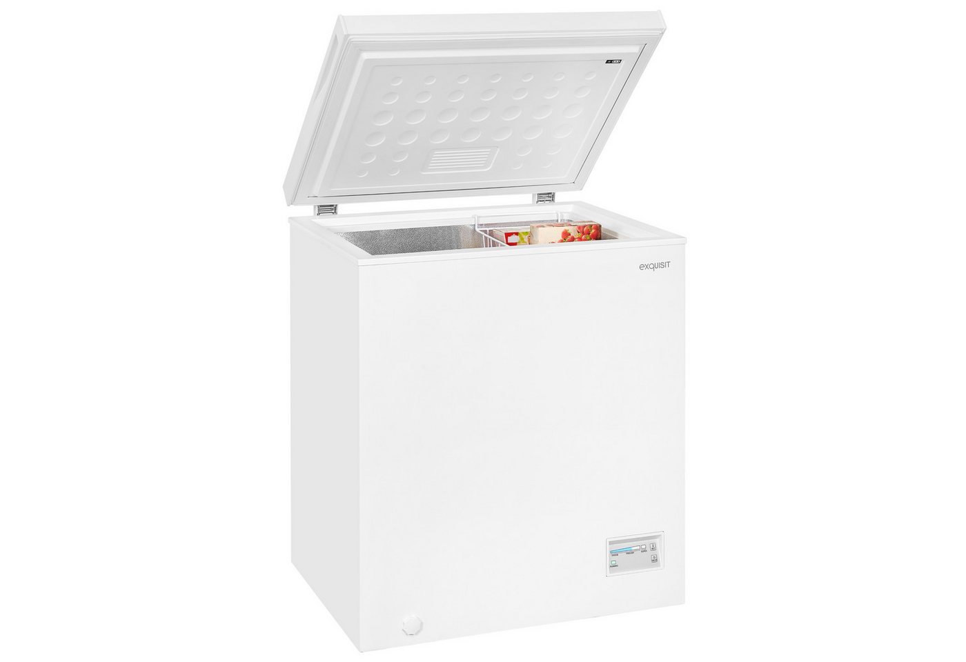 exquisit Gefriertruhe GT5150-E-041E, 70,5 cm breit, 142 l, 142 l Nutzinhalt, 4 Sterne Fach 142,0 l, 7,0 kg, Energieklasse E