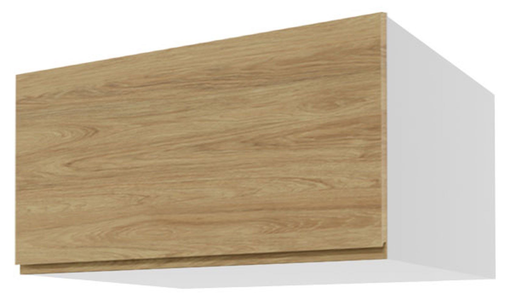 Feldmann-Wohnen Klapphängeschrank Arezzo 80cm Front- und Korpusfarbe wählbar grifflos mit Klappe Hickory Natur