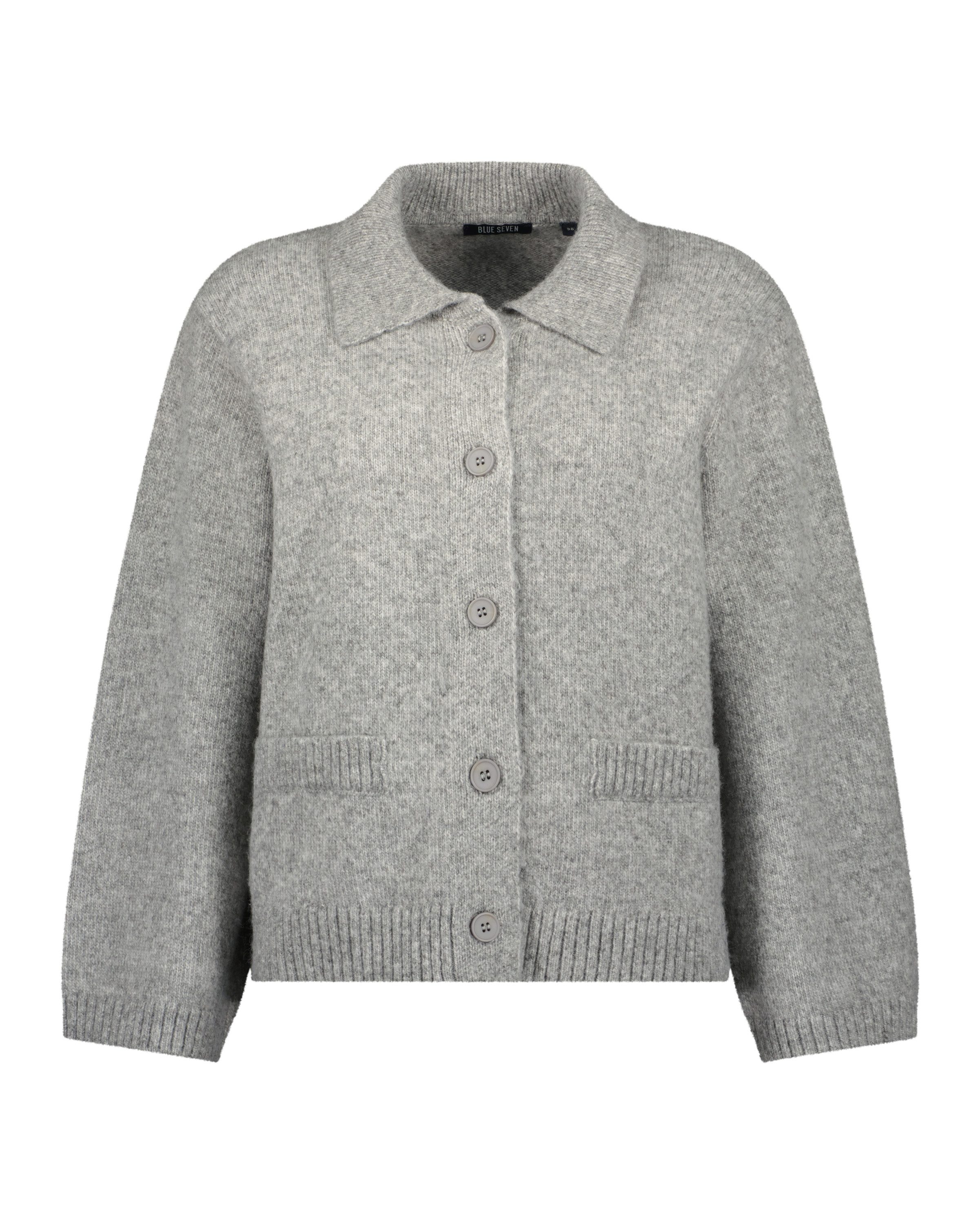 Blue Seven Strickjacke Strickjacke mit Kragen (1-tlg)
