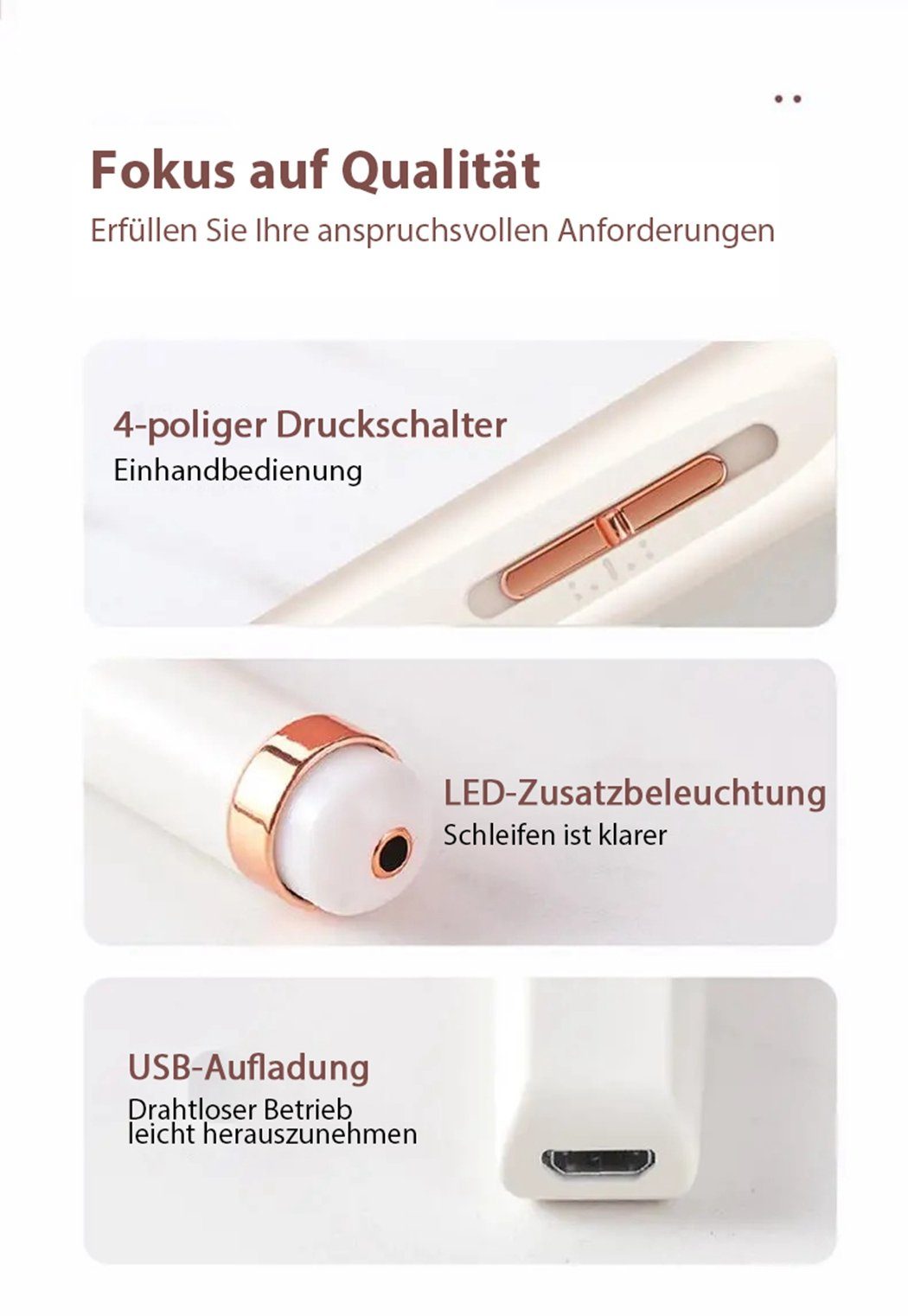 Maniküre-Pediküre-Set Weiß Fünf-in-Eins-Nagelpolierer Elektrischer Licht TUABUR Nagelbohrer, mit
