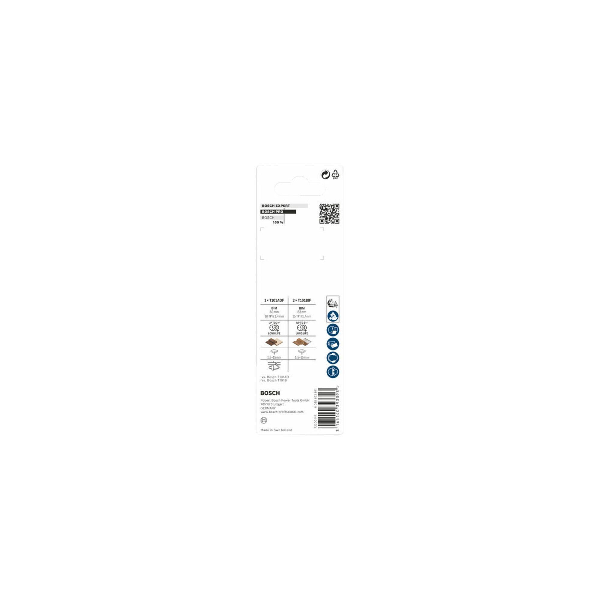 Bosch Professional Stichsäge Bosch Stichsägeblatt-Set Special for Laminate 3-teilig Einnockenschaft