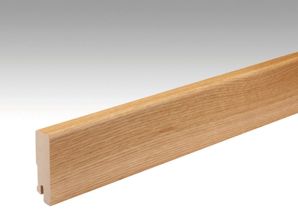 meister Sockelleiste Meister Sockelleiste Echtholz Eiche Natur 60×16 mm 2.4 m, L: 238 cm, H: 6 cm, 1-St.