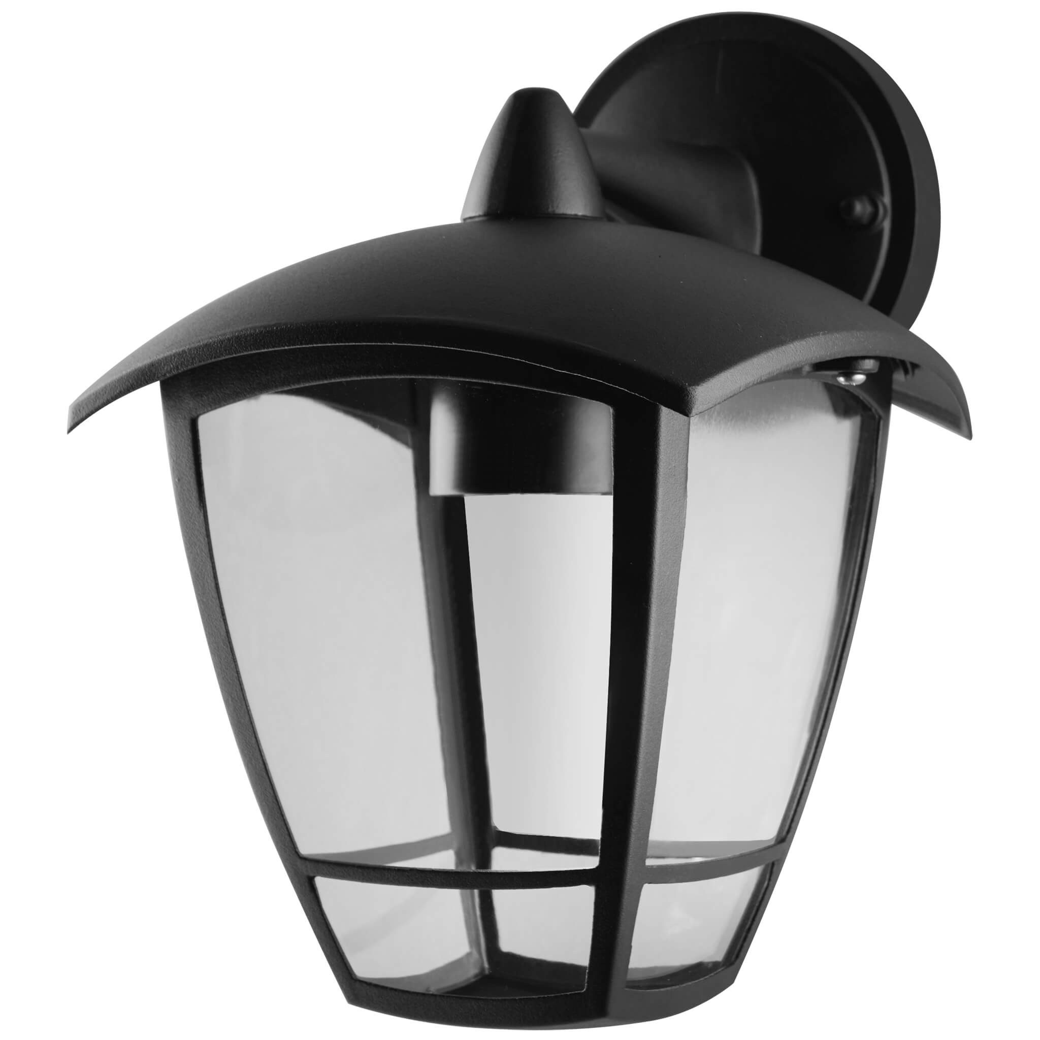 SEGULA Außen-Wandleuchte Outdoor ANTIQUE down schwarz, ohne Leuchtmittel, Klassisches Laternen-Design, Aluminium/PC, schwarz, ohne Leuchtmittel