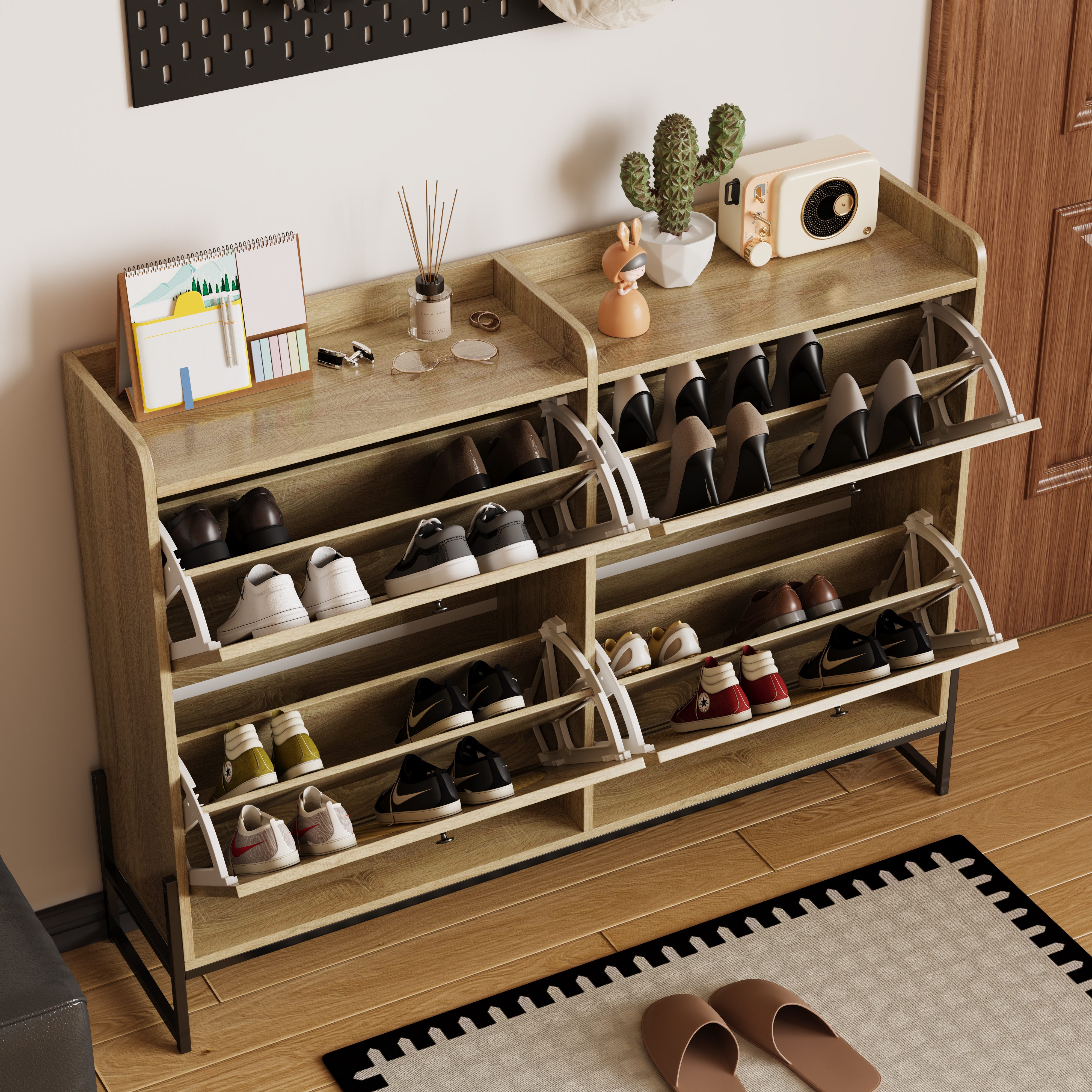 OKWISH Schuhschrank einstellbarer Schuhregal, schmaler (Schuhkipper, günstig online kaufen
