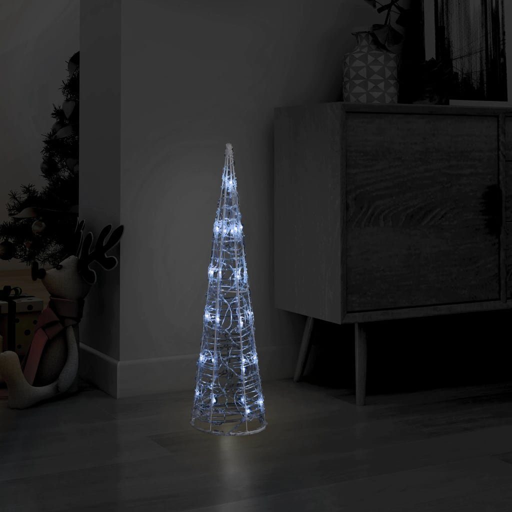 Weihnachtsdeko Christbaumschmuck vidaXL Kaltweiß Acryl cm Pyramide LED-Kegel 60 (1-tlg)