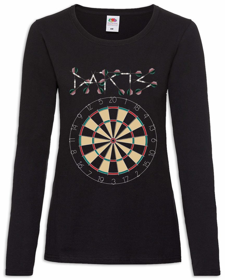 Langarmshirt Darts Target & Arrows Sport Logo Damen Langarmshirt Dart Zielscheibe