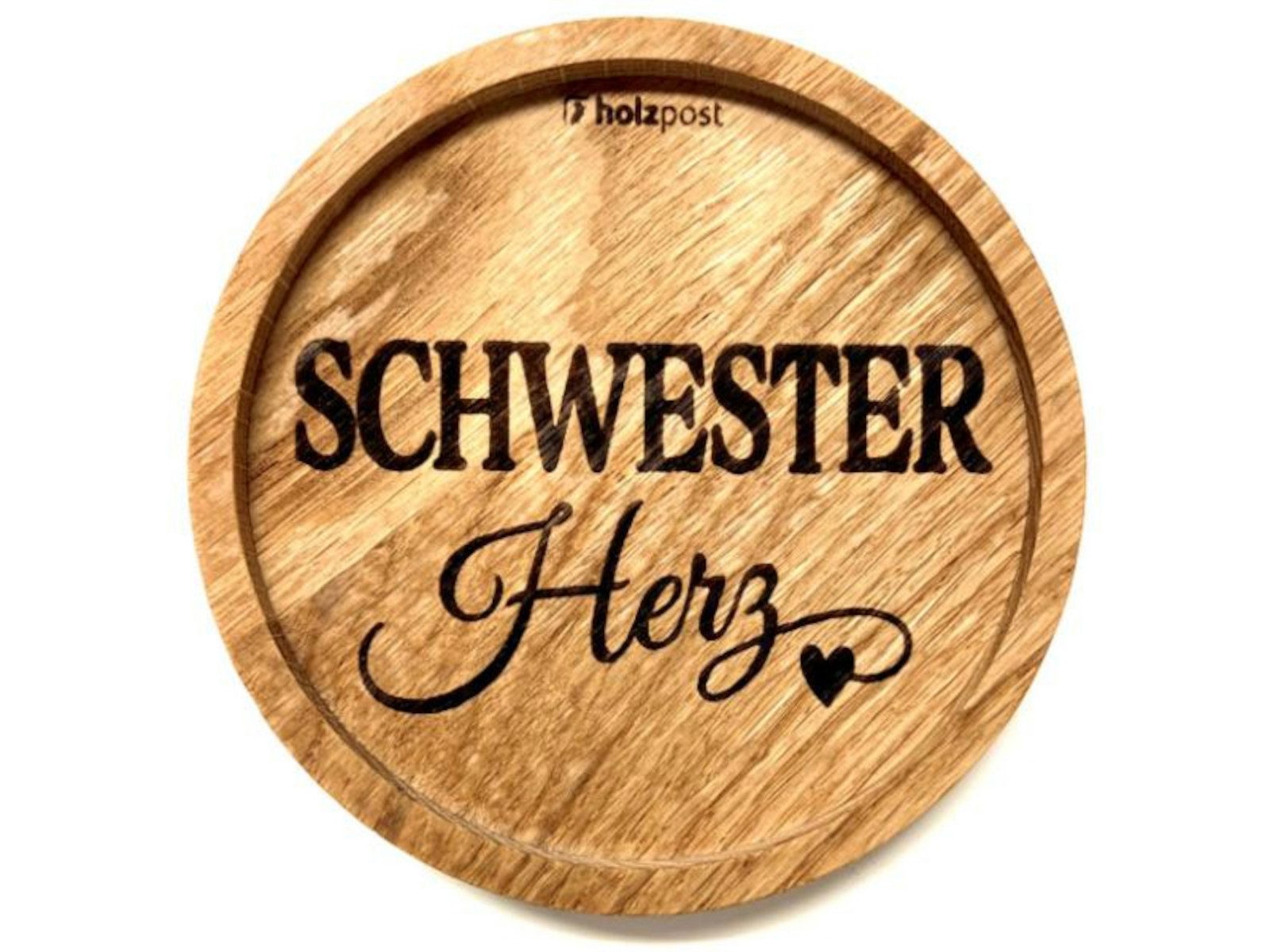 holzpost GmbH Platzset Untersetzer Schwester Eiche 11,2cm