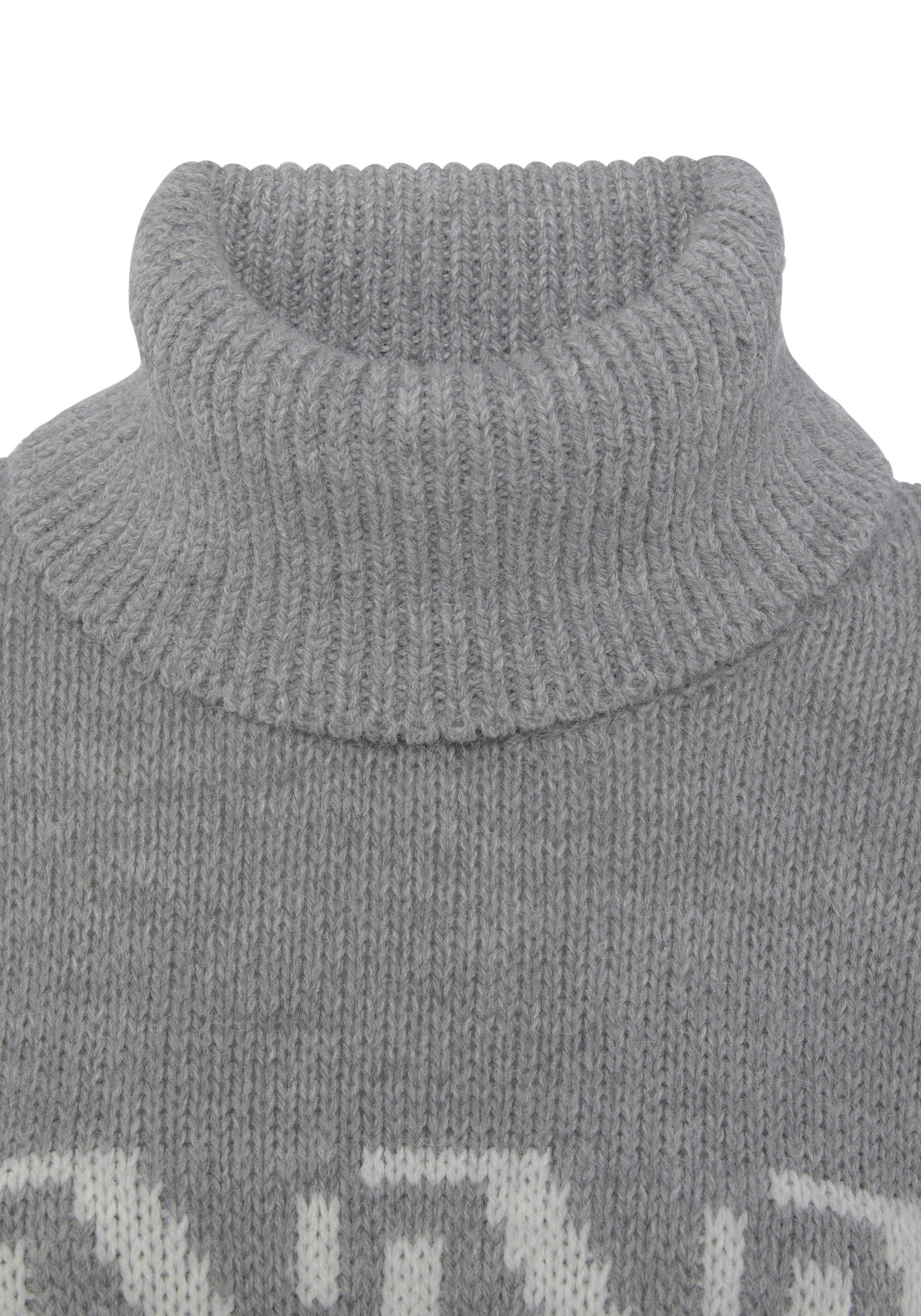 Vivance by Lascana Rollkragenpullover mit Wintermotiv warmer Strickpullover, Norwegerpullover, Weihnachtspullover – Bild 5 von 5