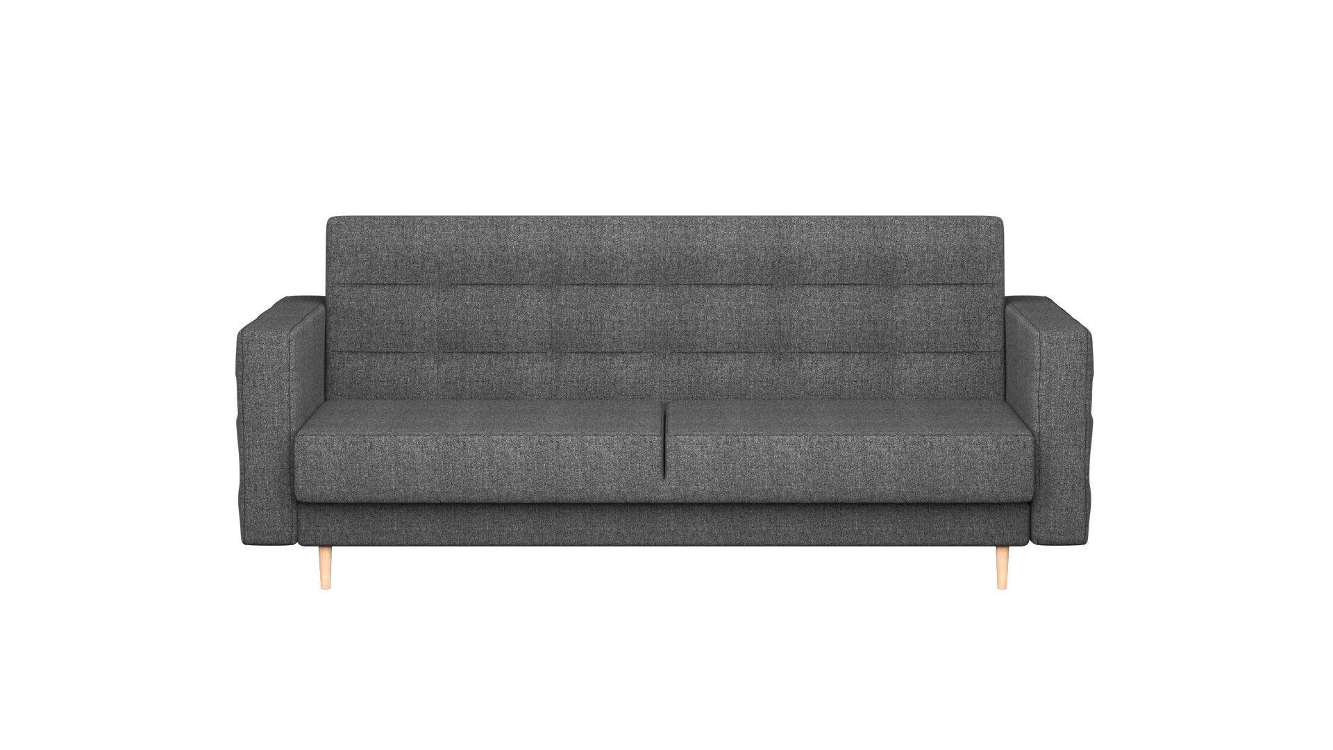 Siblo 2-Sitzer Modernes Zweisitzer Sofa Graphit Simone mit Bettzeugbehälter Schlaffunktion - Zweisitziges Sofa 
