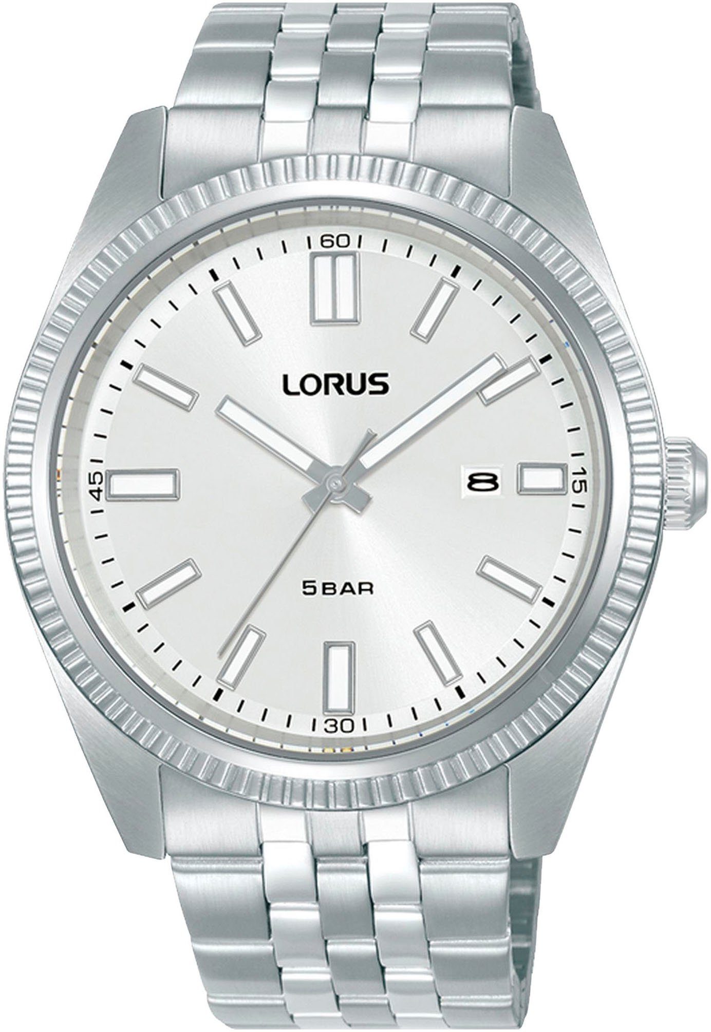LORUS Quarzuhr RH971QX9, Armbanduhr, Herrenuhr, Damenuhr, Datum, Edelstahlarmband