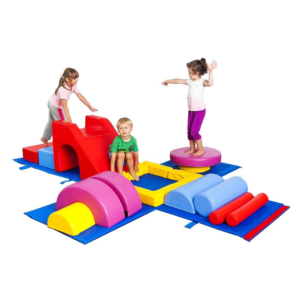 Spielmatte Schaumstoffbausteine-Set Gymnastik-Box, Für fantasievolles Spielen