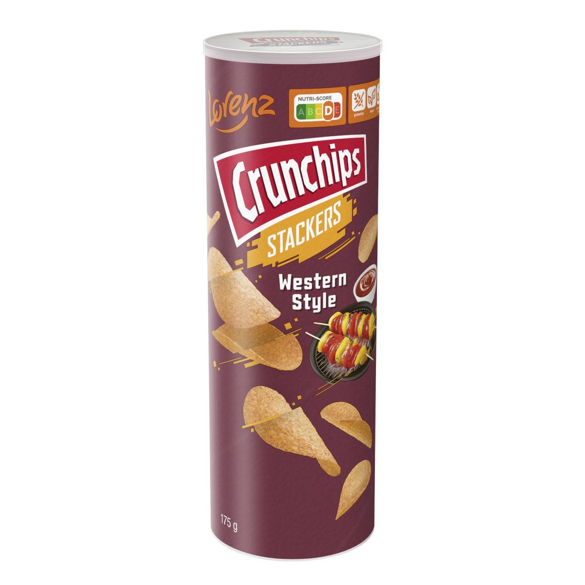 LORENZ Knabberei, Lorenz Crunchips Stackers Western Style Kartoffelsnack Packung 175g