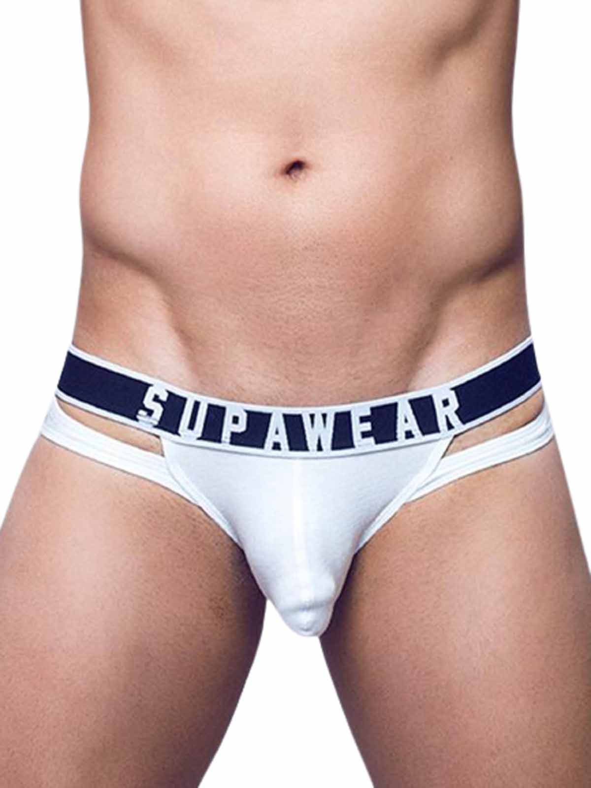 Slip Supawear Ribbed Slashed Brief Underwear White