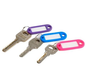 BAYLI Schlüsselanhänger Set 100 Stück Schlüsselanhänger zum Beschriften [bunten Farben] - Schlüsse