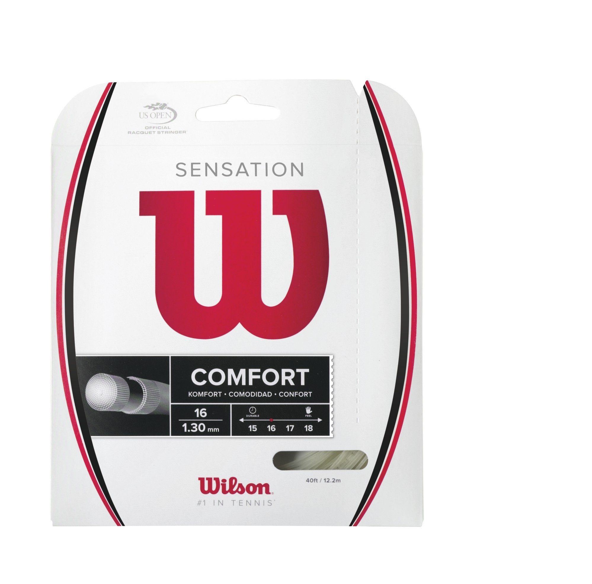Wilson Tennissaite Sensation (Armschonung+Kontrolle) natur 12m Set, Saitendicke: 1.30