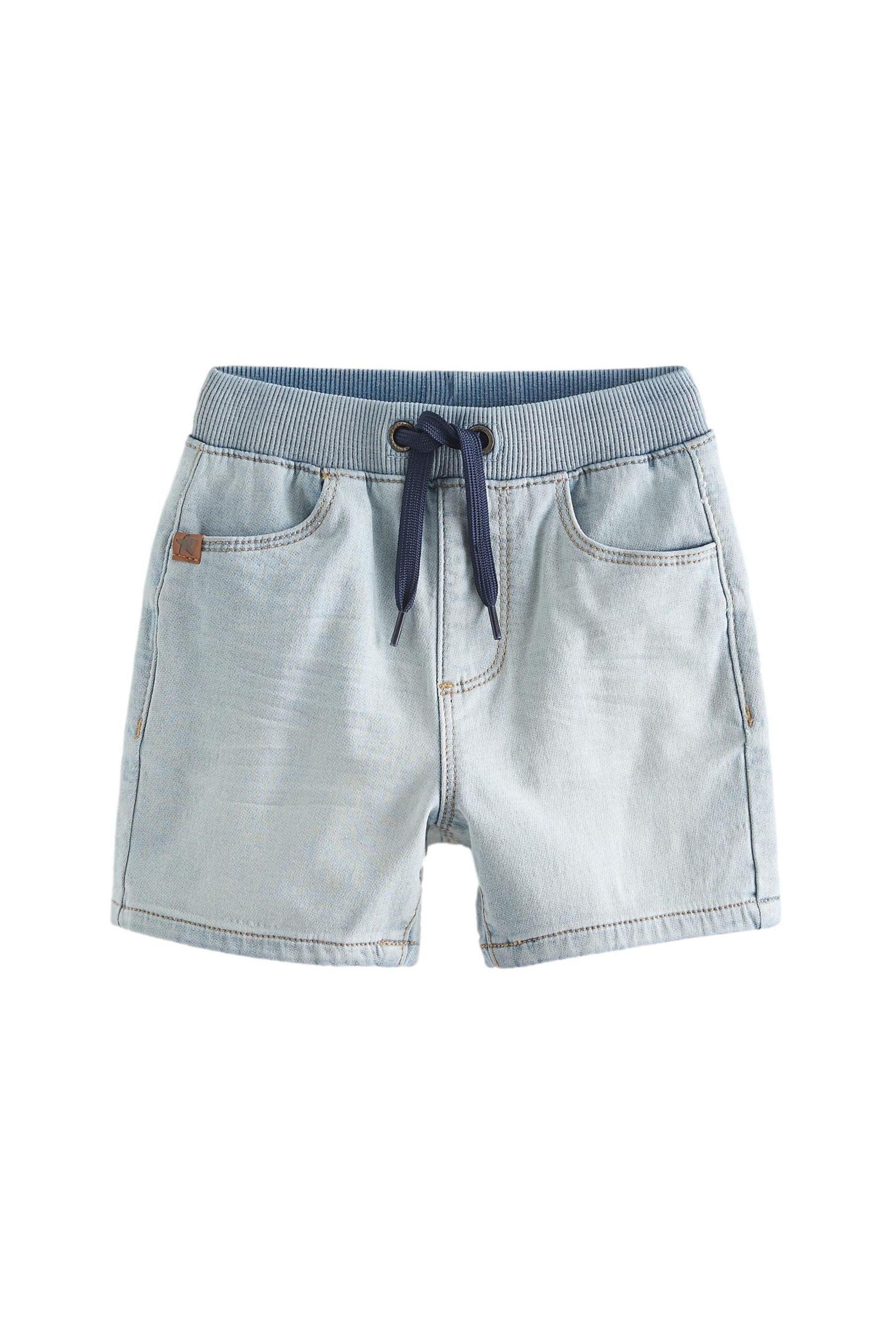 Next Jeansshorts Shorts aus Jersey-Denim zum Hineinschlüpfen (1-tlg)