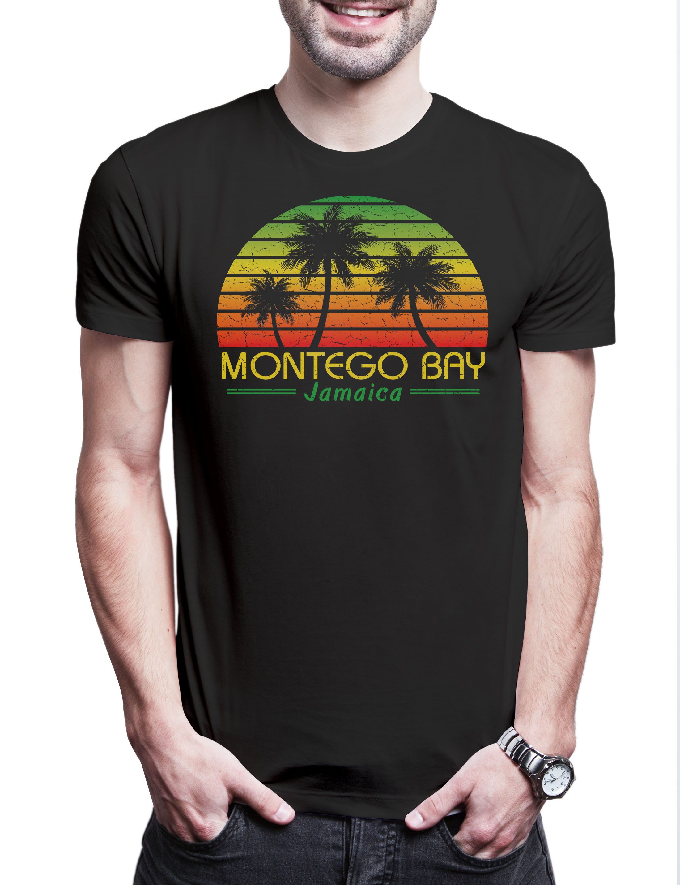 Urban Backwoods Print-Shirt Montego Bay Jamaica Herren T-Shirt Jamaika Beac günstig online kaufen