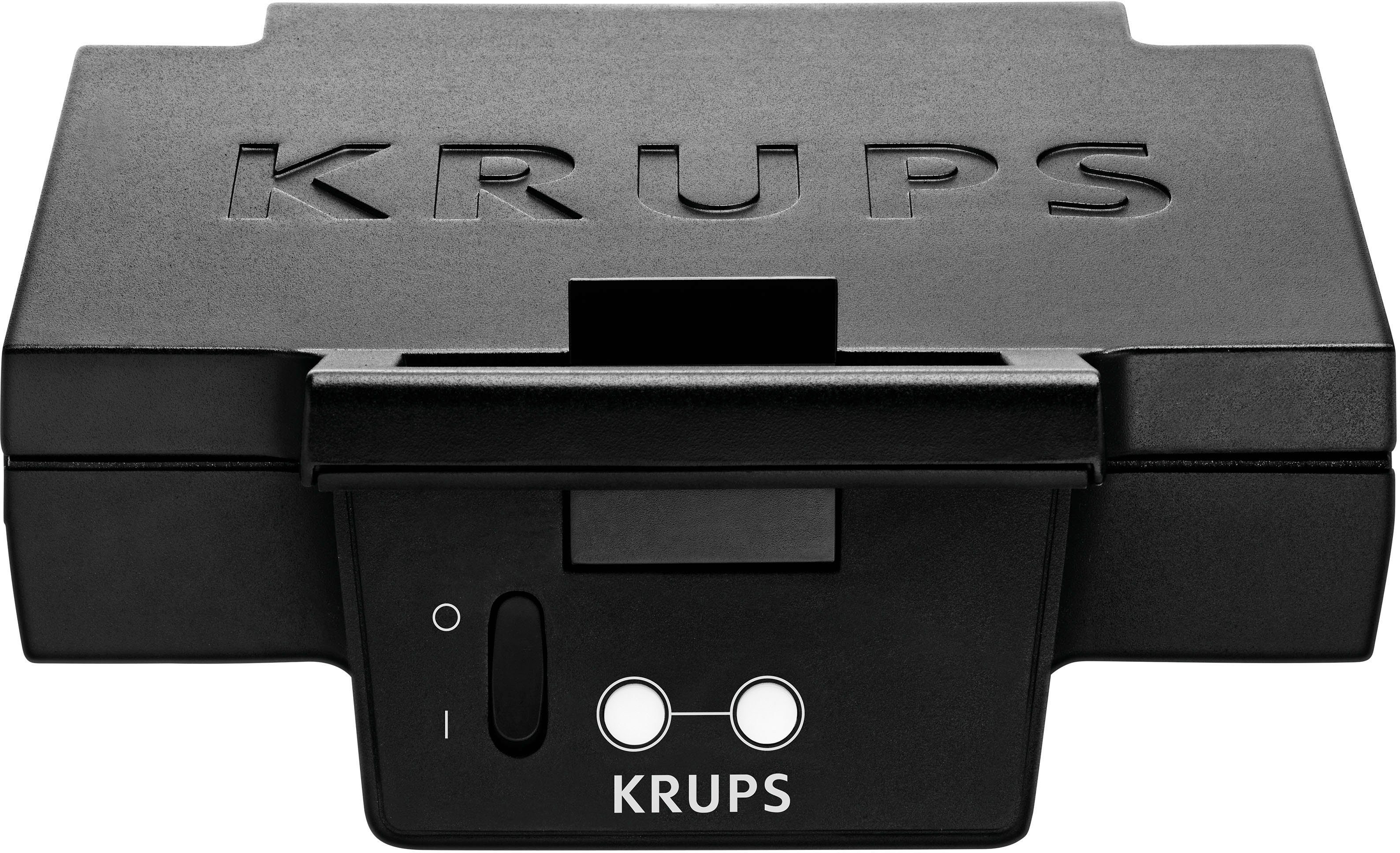 Krups Грили для сэндвичей FDK452, 850 W, breite Platten, Temperaturkontrollleuchte, praktischer Griff, kompakt