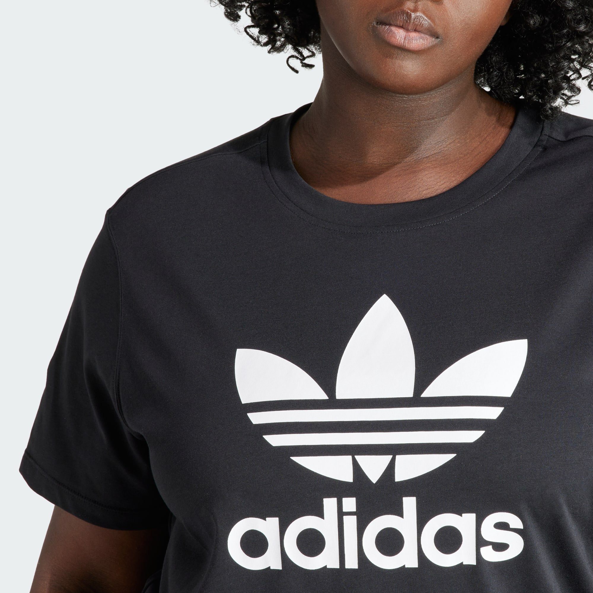 TREFOIL T-SHIRT ADICOLOR – adidas T-Shirt Originals GRÖSSEN GROSSE Black BOXY