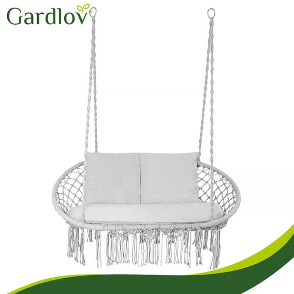 Gardlov Doppelschaukel Gartenschaukel Storchennest Zweisitzer, (Spar-Set, bis 300 kg), große Storchennest-Gartenschaukel für zwei Personen