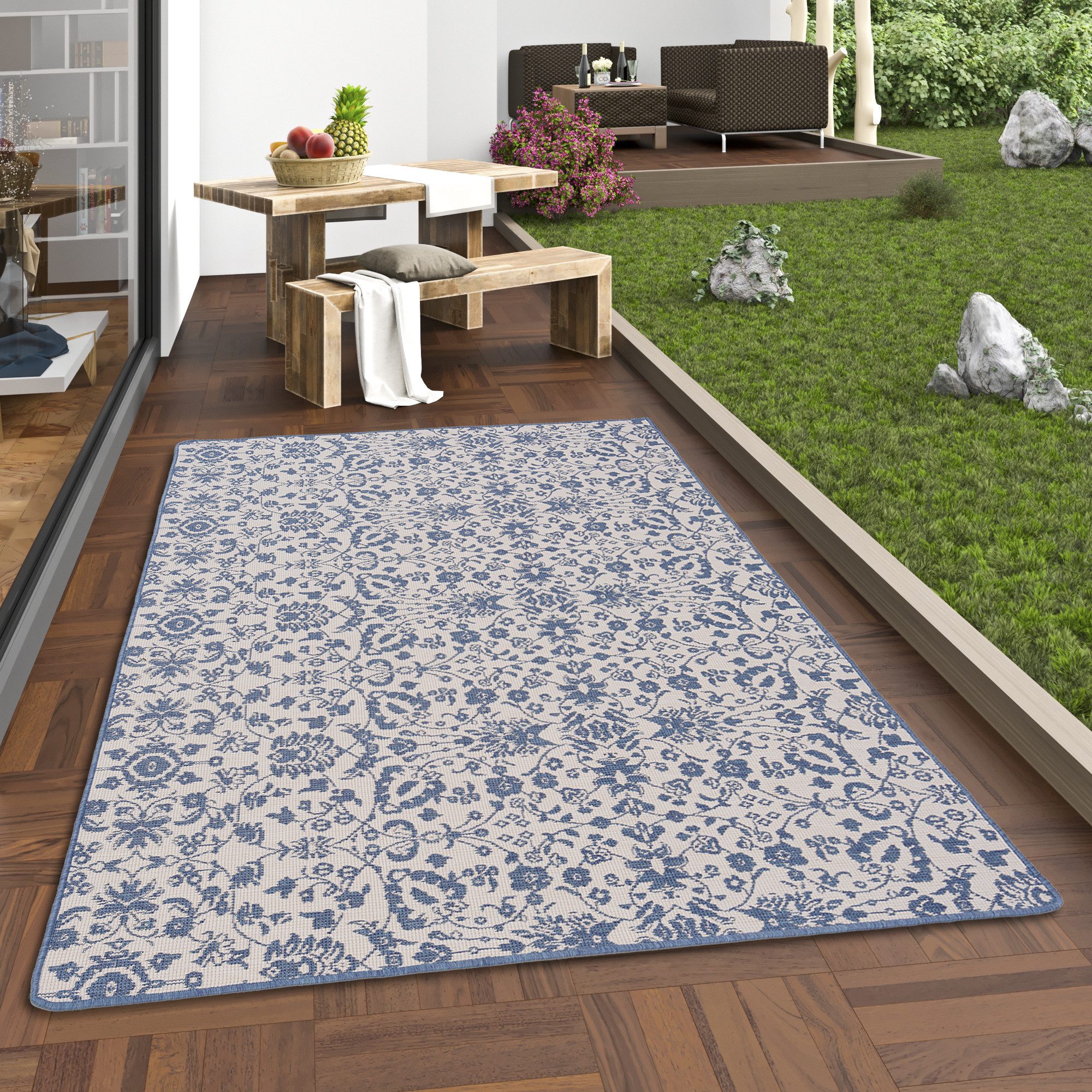 Snapstyle Outdoorteppich In- und Outdoor Teppich Beidseitig Newport Modern, Rechteckig, Höhe: 3 mm