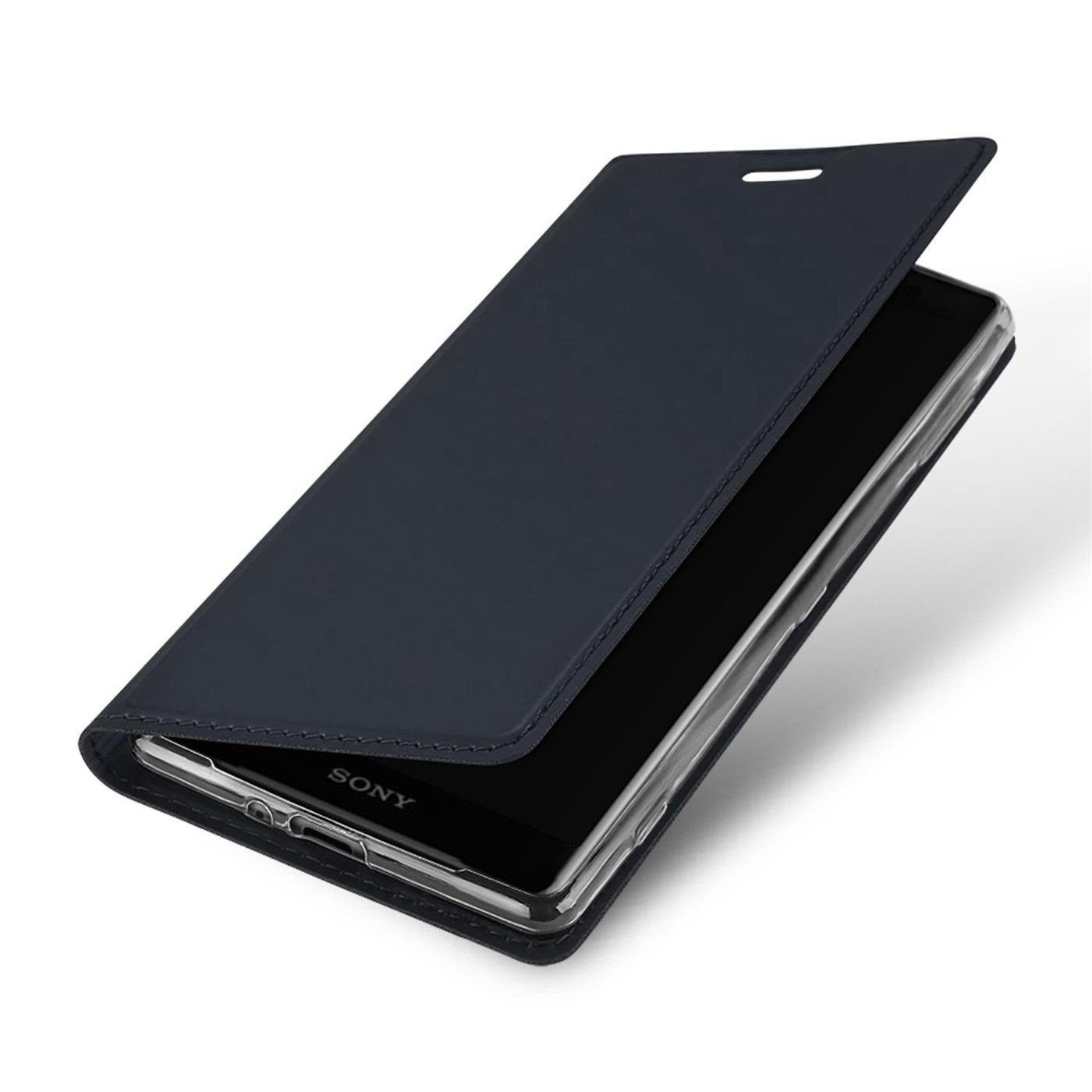 CoolGadget Handyhülle Magnet Case Handy Tasche für Sony Xperia XZ2 Compact 5 Zoll, Hülle Klapphülle Ultra Slim Flip Cover Sony XZ2 Compact Schutzhülle