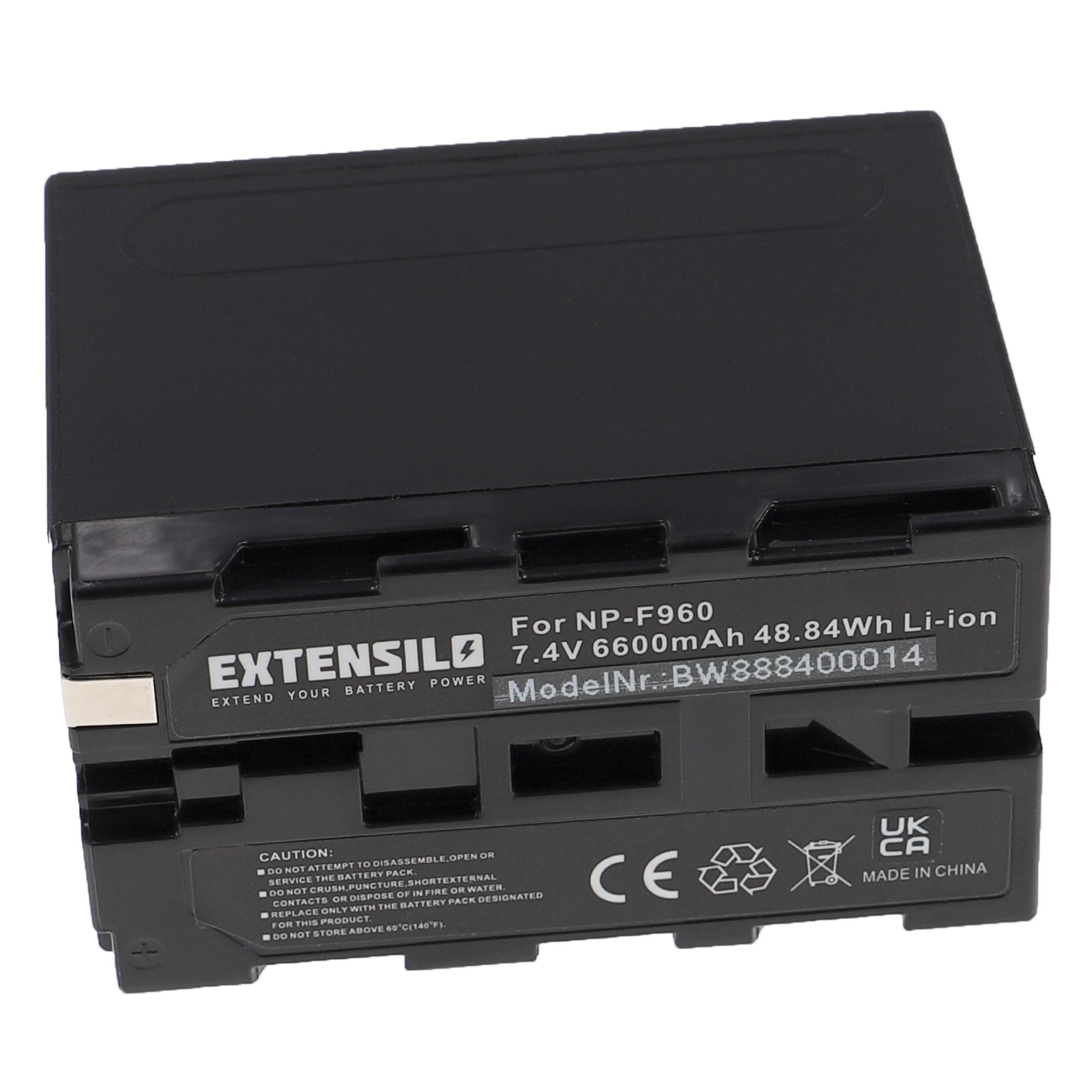 Extensilo GV-D800, Walkman kompatibel Li-Ion Video GV-D200, 6600 mit GV-A500 (7,4 Kamera-Akku V) mAh GV-A500E, Sony