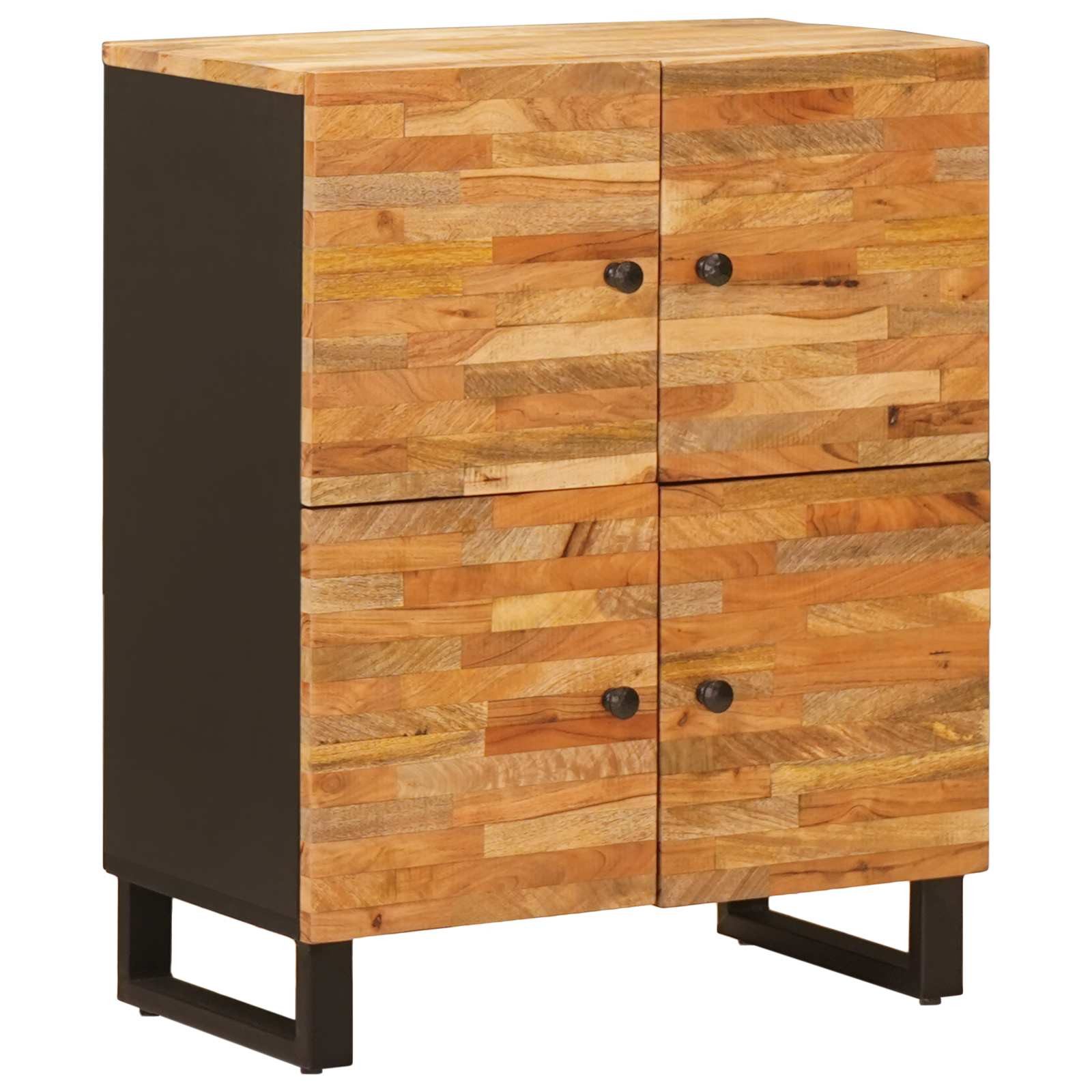 vidaXL Beistellschrank Seitenschrank Braun 60 x 33 x 75 cm Massivholz (1-St)