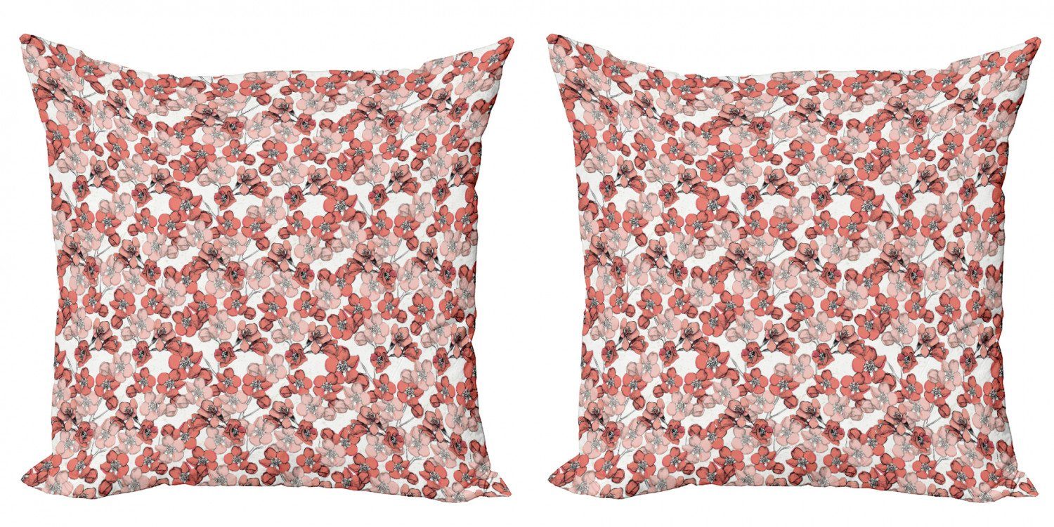 Abakuhaus Stück), Kissenbezüge (2 Kirschblüte Natur Digitaldruck, Accent Doppelseitiger Modern