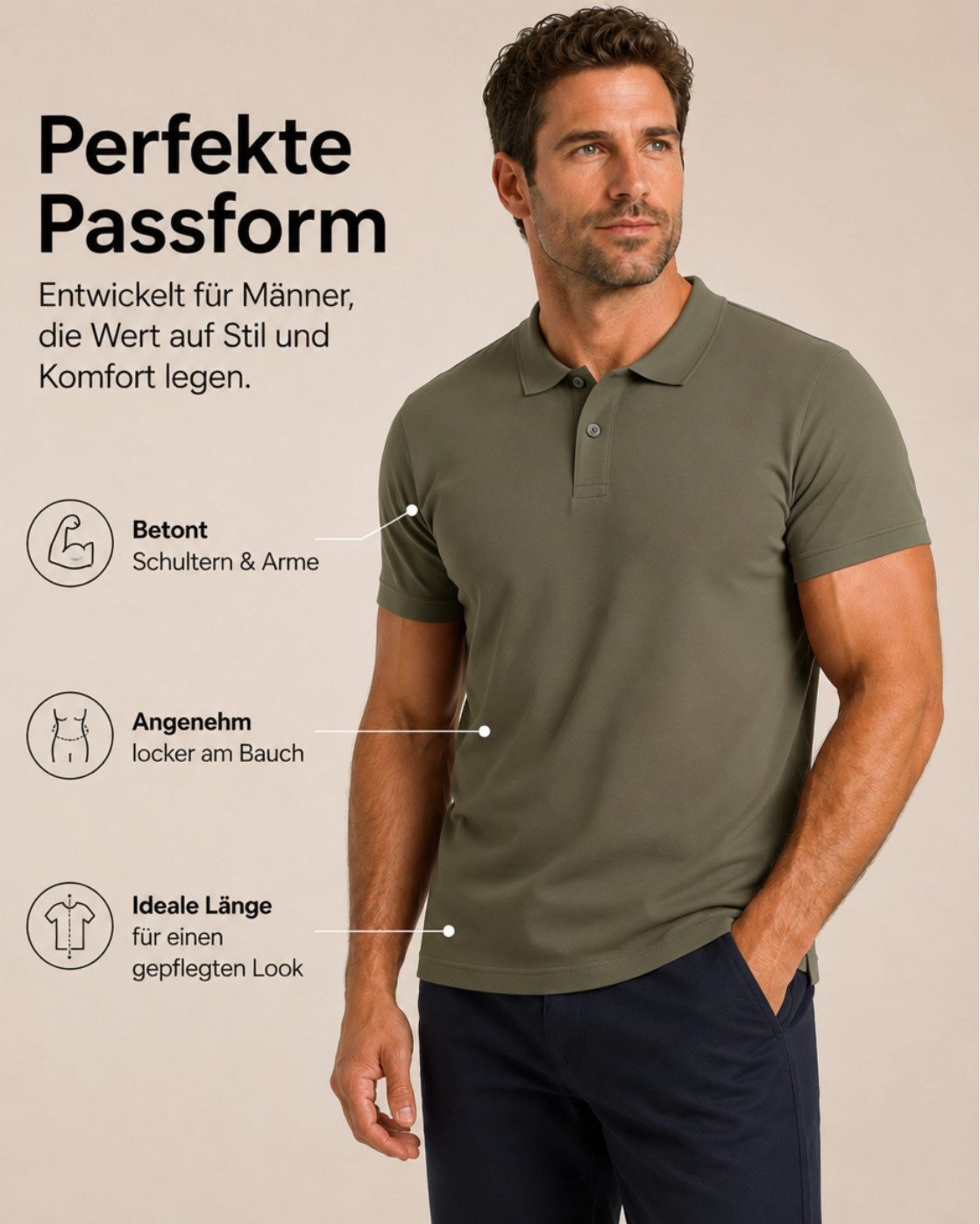 Sitztgut Poloshirt Premium Cotton Polo T-Shirt (1-tlg) – Bild 2 von 5