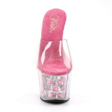 Pleaser Pleaser Pantolette ADORE-701FL Transparent Pink EU-37 / US-7 High-Heel-Pantolette (2-tlg)