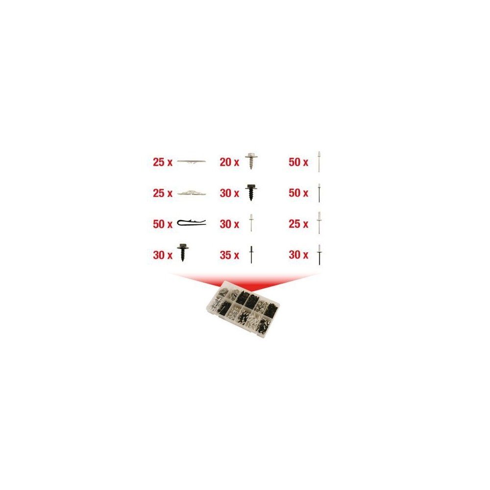 KS Tools Montagewerkzeug Befestigungs-Clipsatz -Schnellverschluss 420.0915, 420.0915