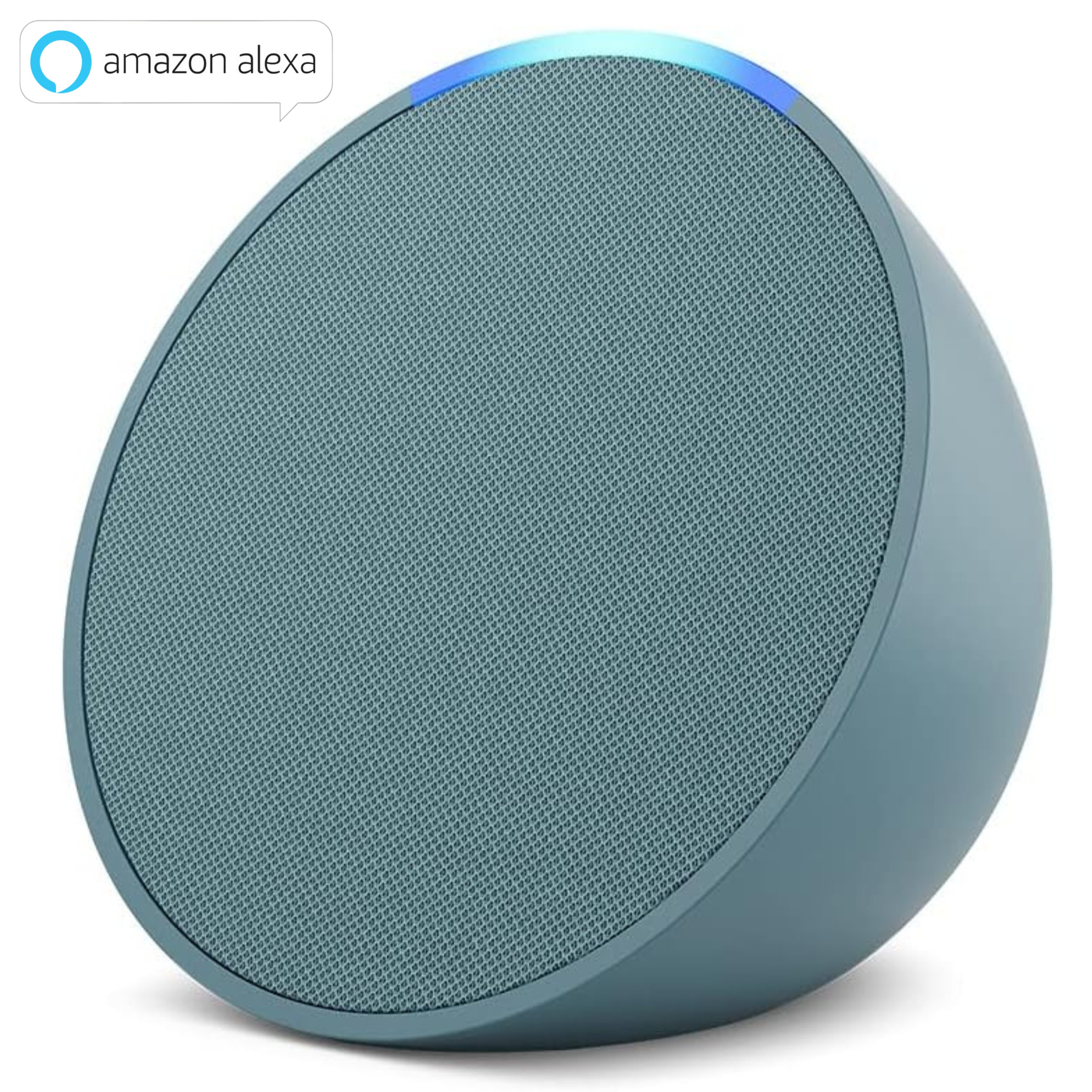 Amazon Echo Pop (Neueste Generation), Kompakter Bluetooth Колонки (WLAN (WiFi), 15 W, Alexa Sprachsteuerung, Smart-Home-Steuerung, Präzise Stimmerkennung)