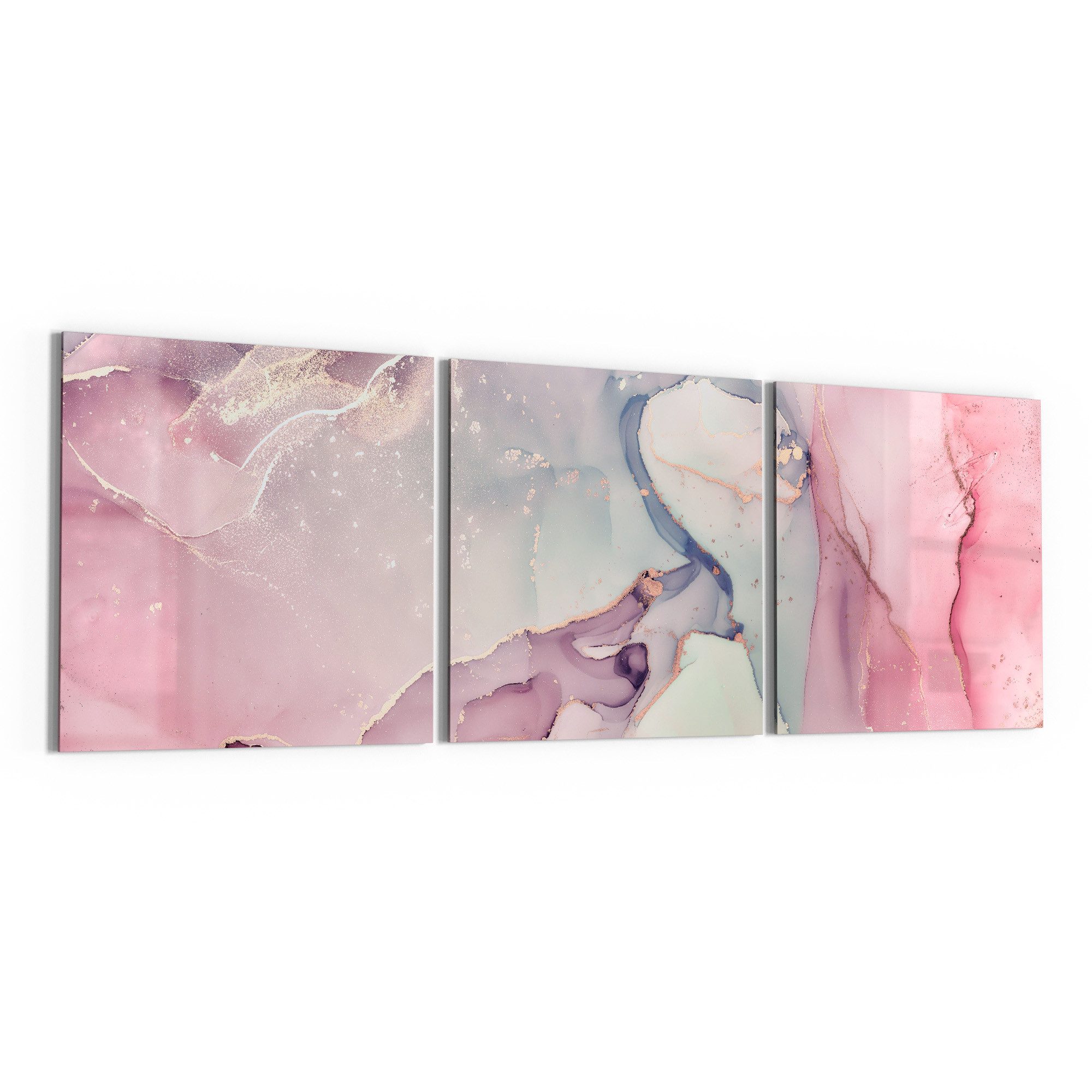 DEQORI Glasbild 'Elegante Farbströme', 'Elegante Farbströme', Glas Wandbild Bild schwebend modern