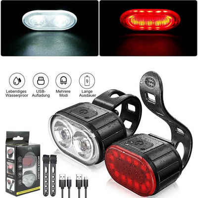 yozhiqu Taschenlampe USB-Ladegerät für Fahrradbeleuchtung, Fahrradscheinwerfer, Rücklicht (1-St), Robust und wasserdicht, kompakt und tragbar, lange Akkulaufzeit