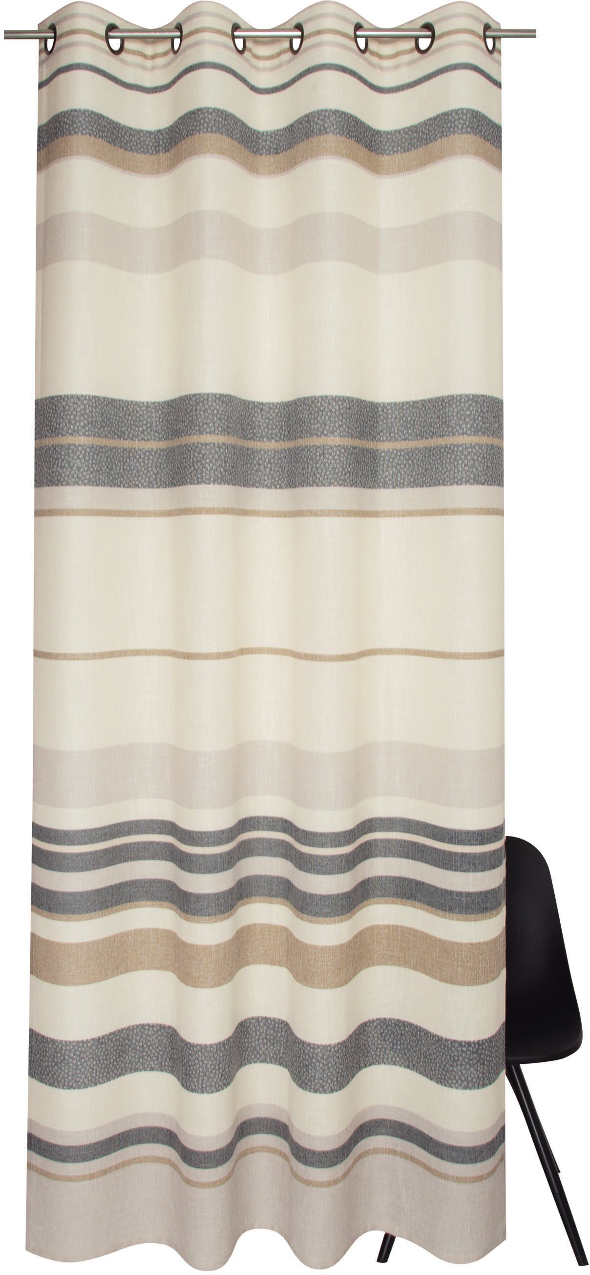 Esprit Vorhang Clay (1 St), Ösen, blickdicht, Jacquard, mit dunklen Ösen