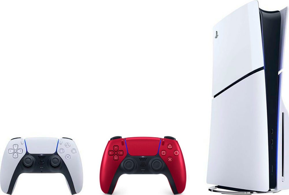 Playstation PS5 Disk Edition (Slim) inkl. zweitem DualSense Wireless-Controller 1TB, 4K UHD Gaming, Schnelle Ladezeiten, VR-Unterstützung
