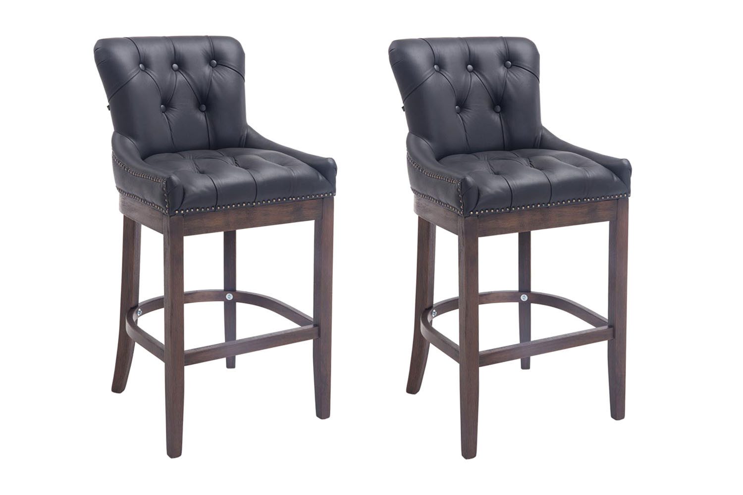 CLP Высокие табуреты Lakewood Echtleder (2er Set, 2 St., 2er), gepolstert
