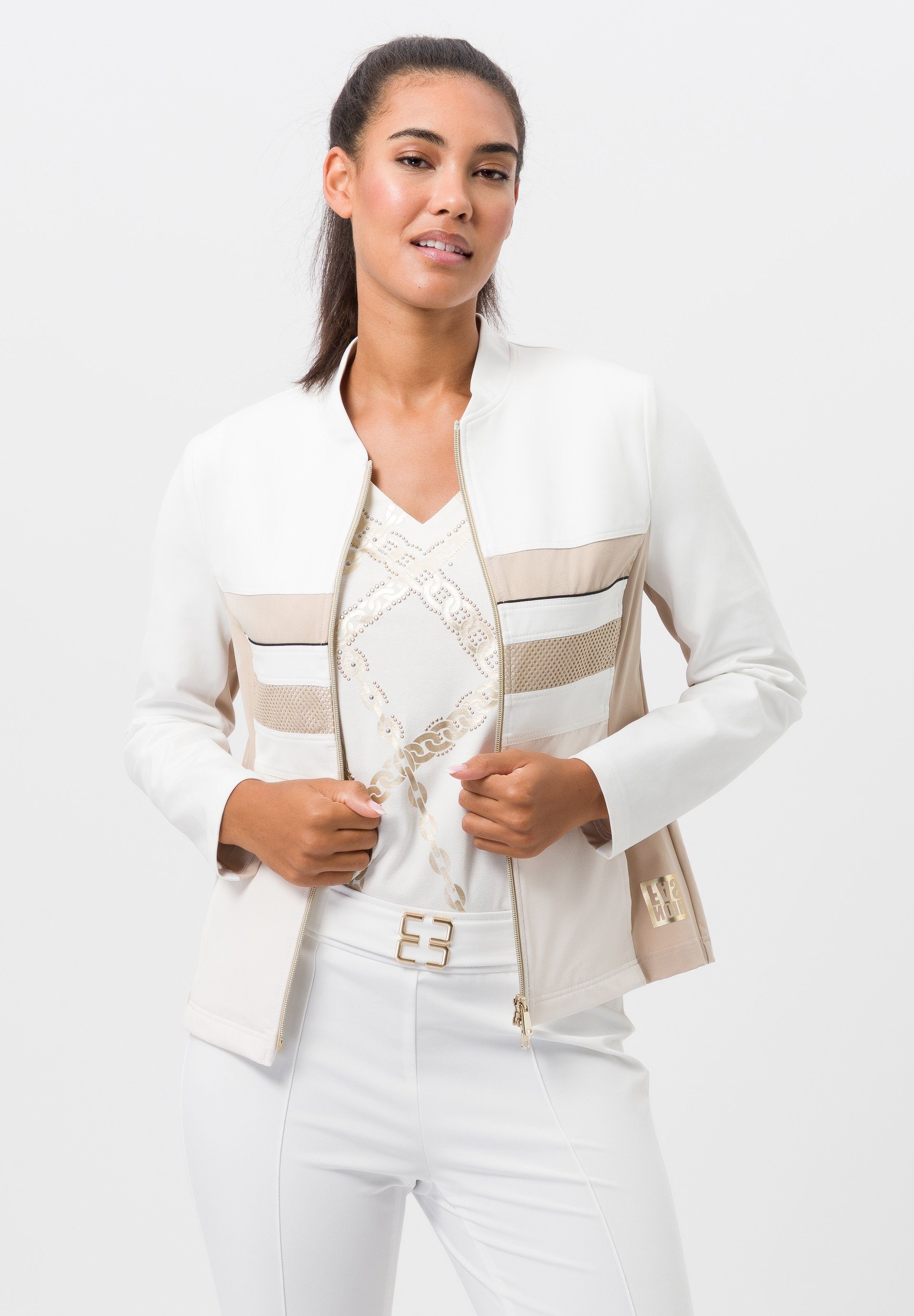Kurzjacke mit College-Kragen