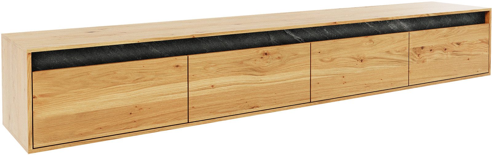 DELIFE Lowboard Stonegrace, Eiche Natur Schiefer günstig online kaufen