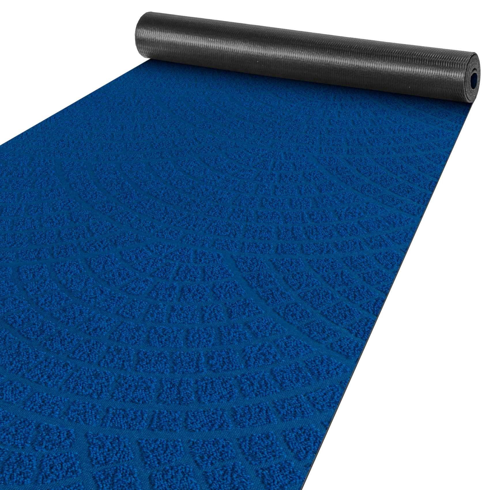 3 Teppichläufer Textil DAVIS Velours Läufer Robust Küchenläufer ANRO, Mosaik mm, Blau Küchenläufer Rechteckig, Höhe: Wassera,