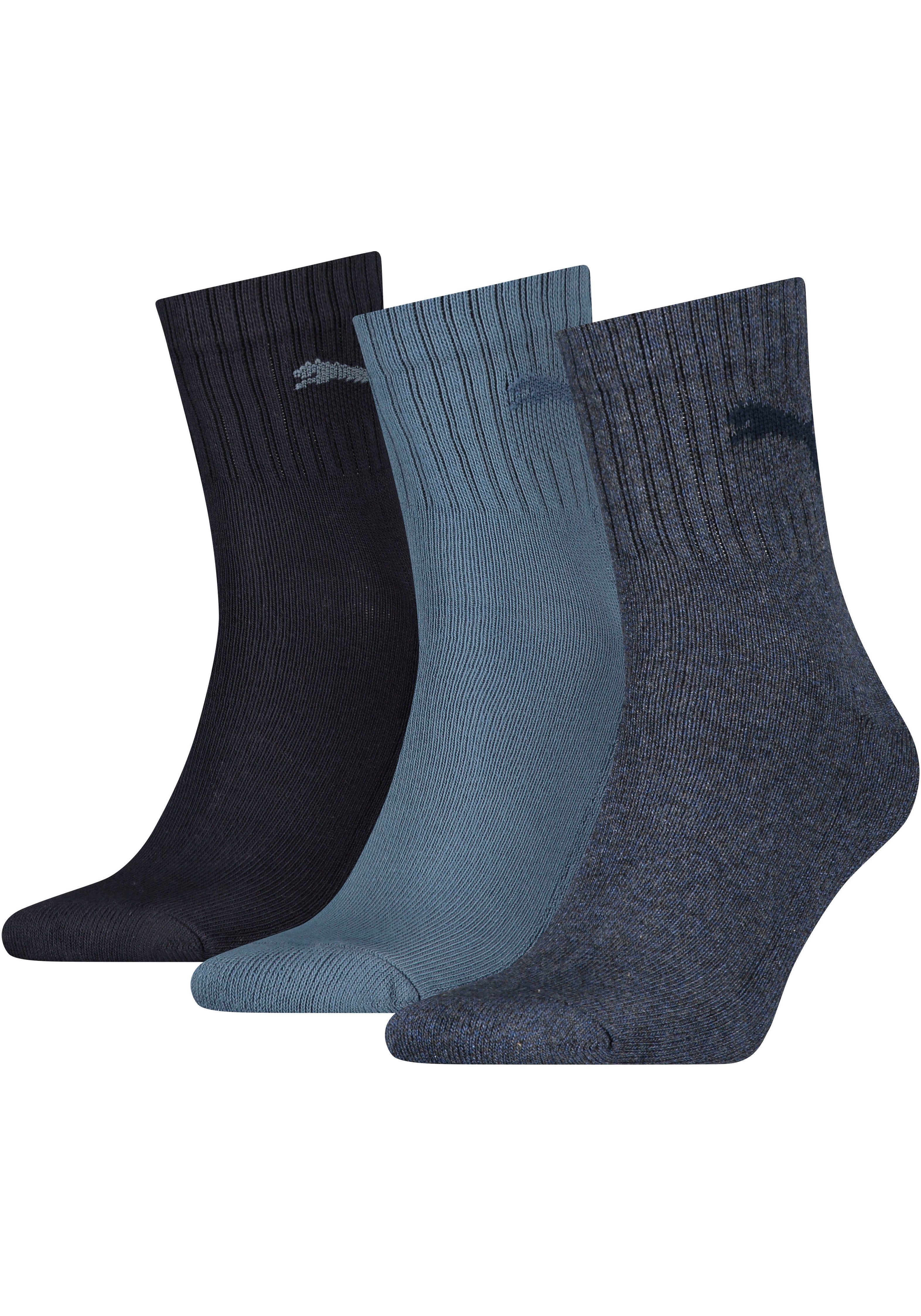 PUMA Sportsocken short crew (3-Paar) gepolsterte Frottee-Sohle, atmungsakti günstig online kaufen